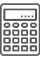 Calculator icon - donkergrijs